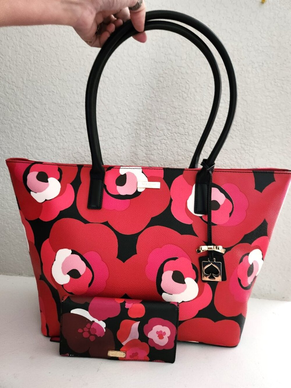 New Kate Spade Poppy Floral Shoulder Bag & Wallet